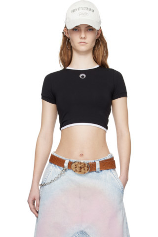 Marine Serre - SSENSE Exclusive Black T-Shirt | SSENSE