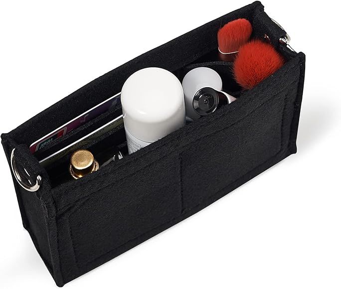 Vercord Felt Purse Insert Organizer LV 26 19 Toiletry Pouch Insert with D Ring Attach Chain Strap | Amazon (US)