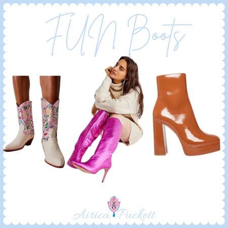 FUN boot picks!

Funky boots - colorful boots - cowgirl boots

#LTKstyletip #LTKGiftGuide #LTKshoecrush