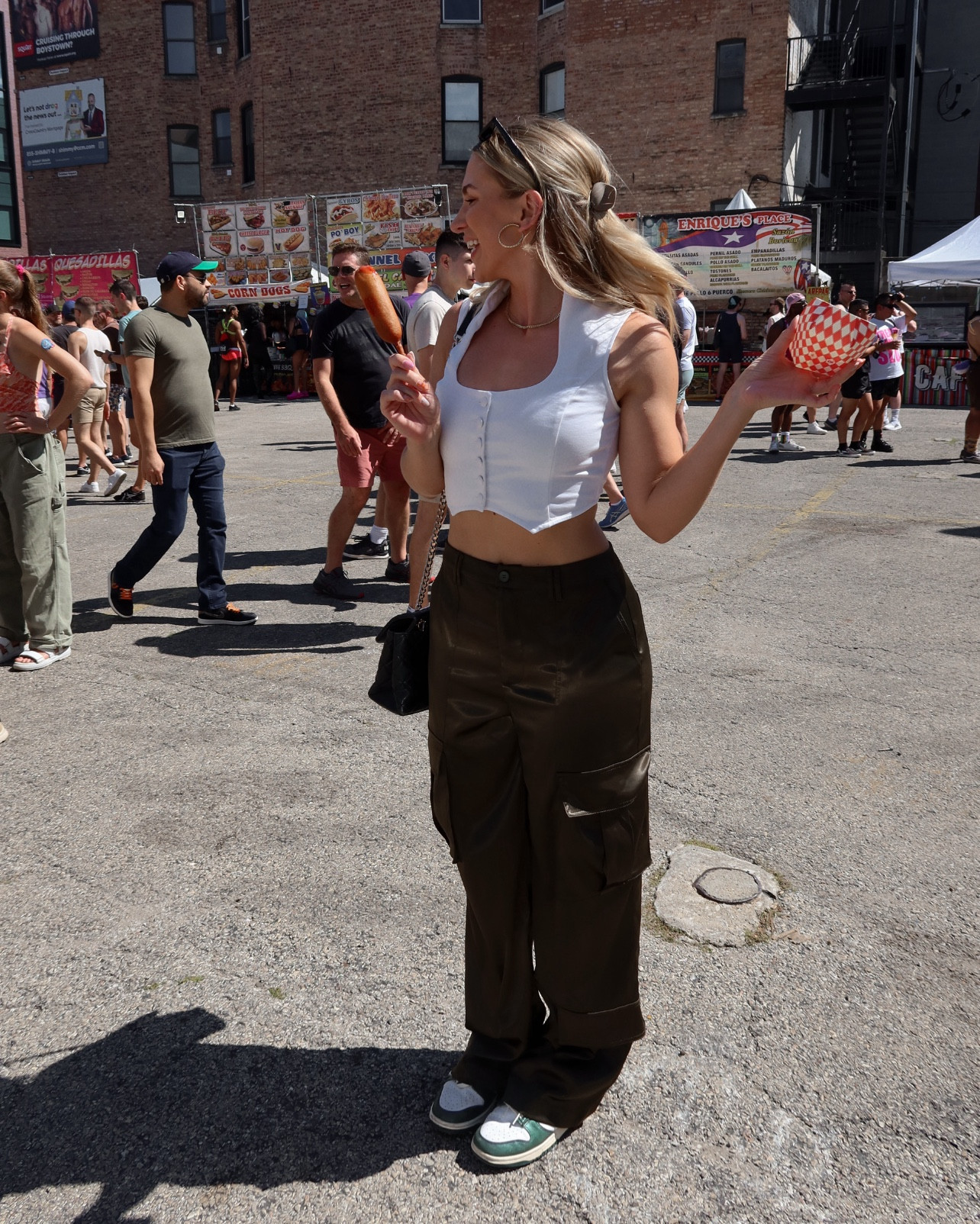 Size small in top, medium in pants