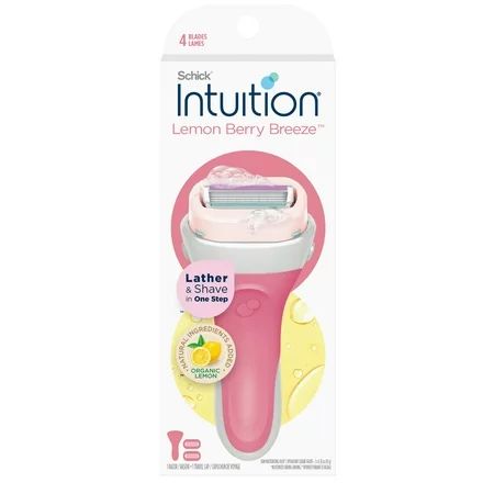 Schick Intuition Lemon Berry Breeze Razor with Handle and 2 Razor Refills Lather & Shave In One Step | Walmart (US)