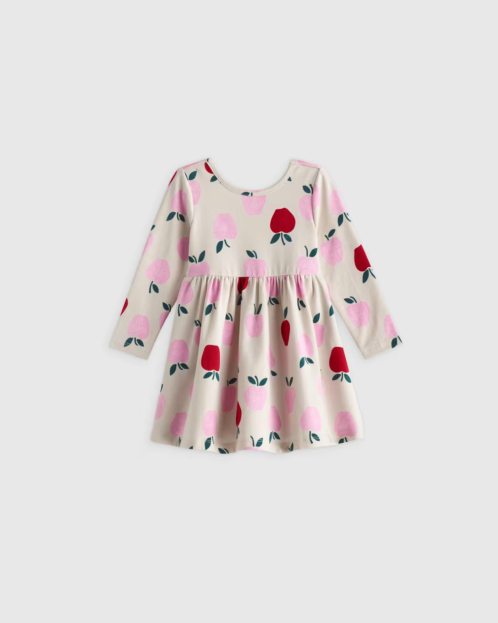 Organic Cotton Long Sleeve Skater Dress  - Baby Girl | Quince