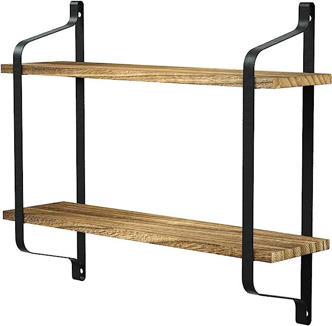 Love-KANKEI Rustic Floating Shelves Wall Mounted Industrial Wall Shelves for Pantry Living Room B... | Amazon (US)