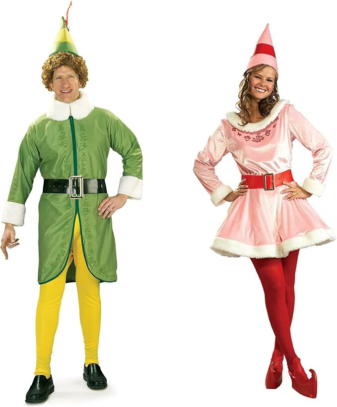 Buddy the Elf (Plus) and Jovi Couples Costume Bundle Set | Amazon (US)
