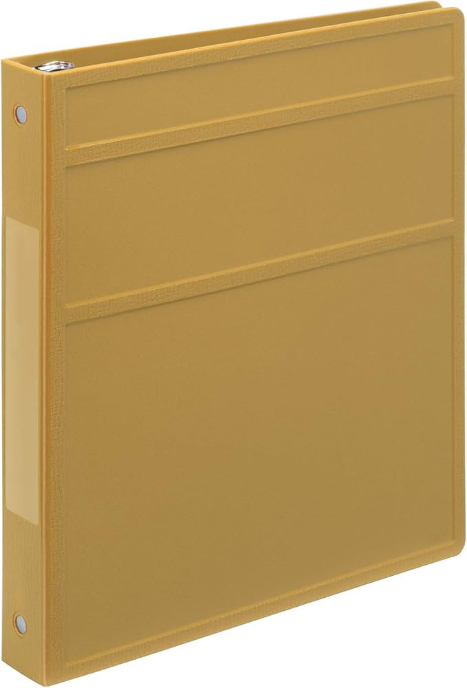 Carstens 1- Inch Heavy Duty 3-Ring Binder - Side Opening, Mustard | Amazon (US)
