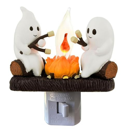 Ghost Campfire Nightlight, Ghost Campfire Flickering Nightlight, Campfire Flame Halloween Nightlight | Amazon (US)