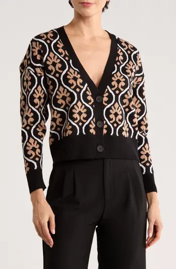 Tahari V-Neck Crop Cardigan | Nordstromrack | Nordstrom Rack