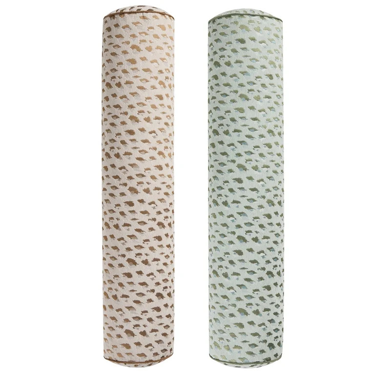 Home Decor Collection 8" x 36" Green Woven Leopard Bolster Decorative Pillow | Walmart (US)