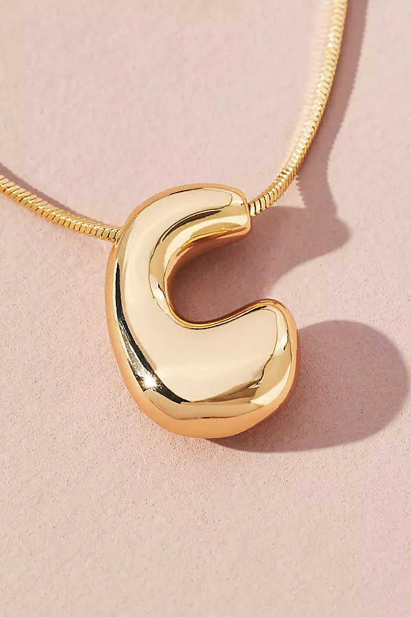 Bubble Letter Monogram Necklace | Anthropologie (US)