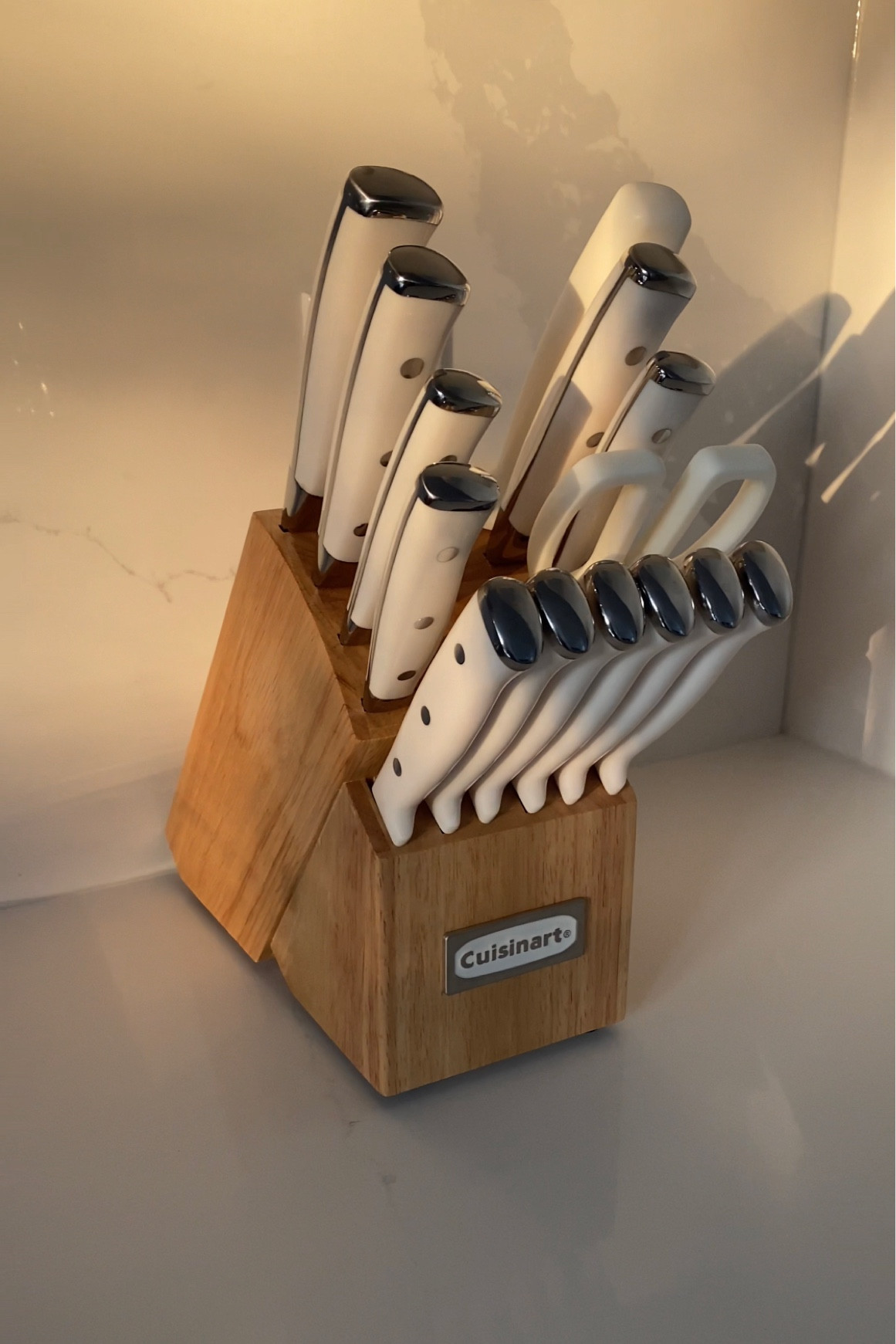 Neutral knife block set from Amazon! 🤍 #homedecor #kitchenfinds #neutralaesthetic 

#LTKFind #LTKhome