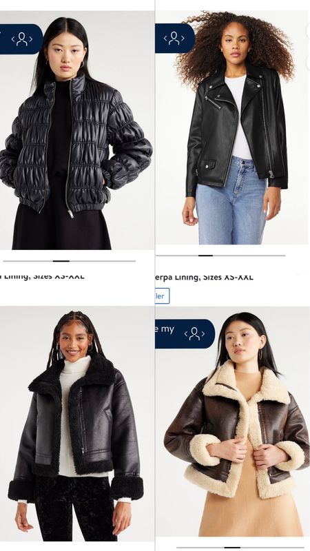 Walmart. Scoop. Walmart scoop. Black faux leather jacket. Black faux leather jacket. Sherpa jacket. Winter fashion  

#LTKstyletip #LTKSeasonal #LTKfindsunder50