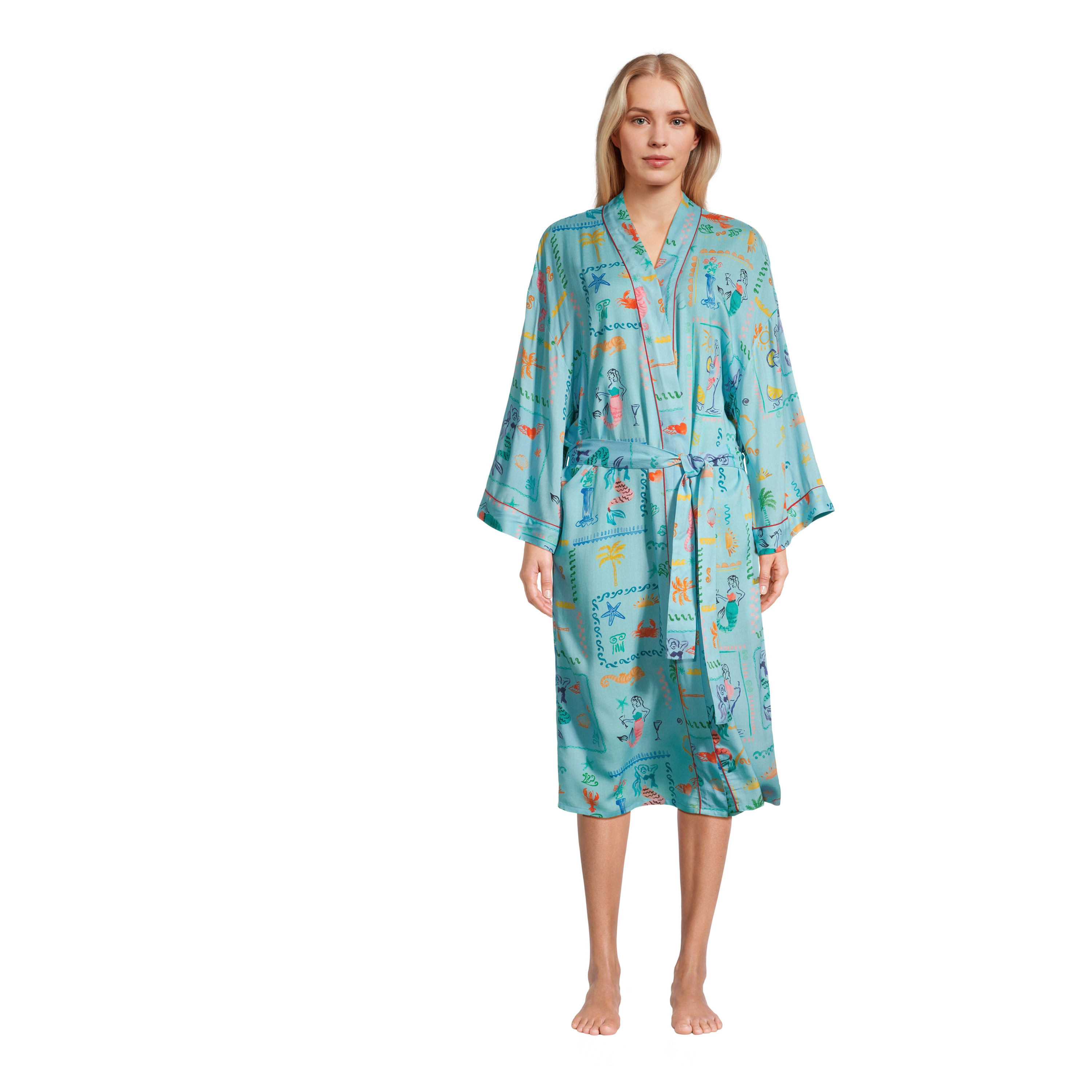 Aqua Multicolor Mermaid Club Robe | World Market