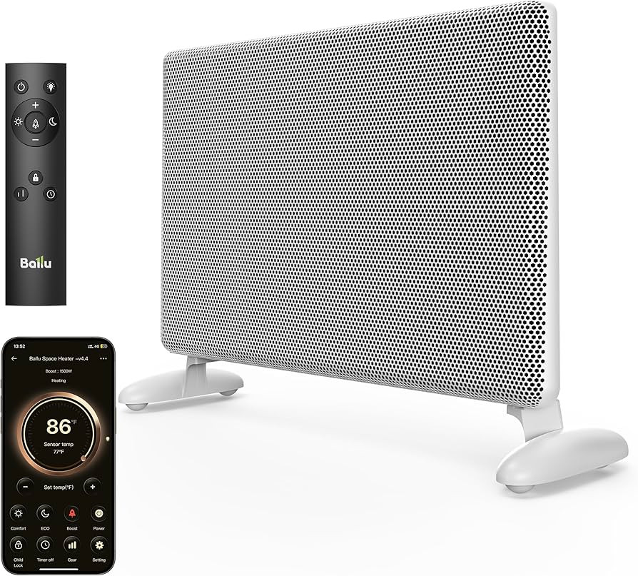 Ballu Mica Infrared Space Heater Indoor Use,Large Room Panel Heater with Programmable Thermostat,... | Amazon (US)