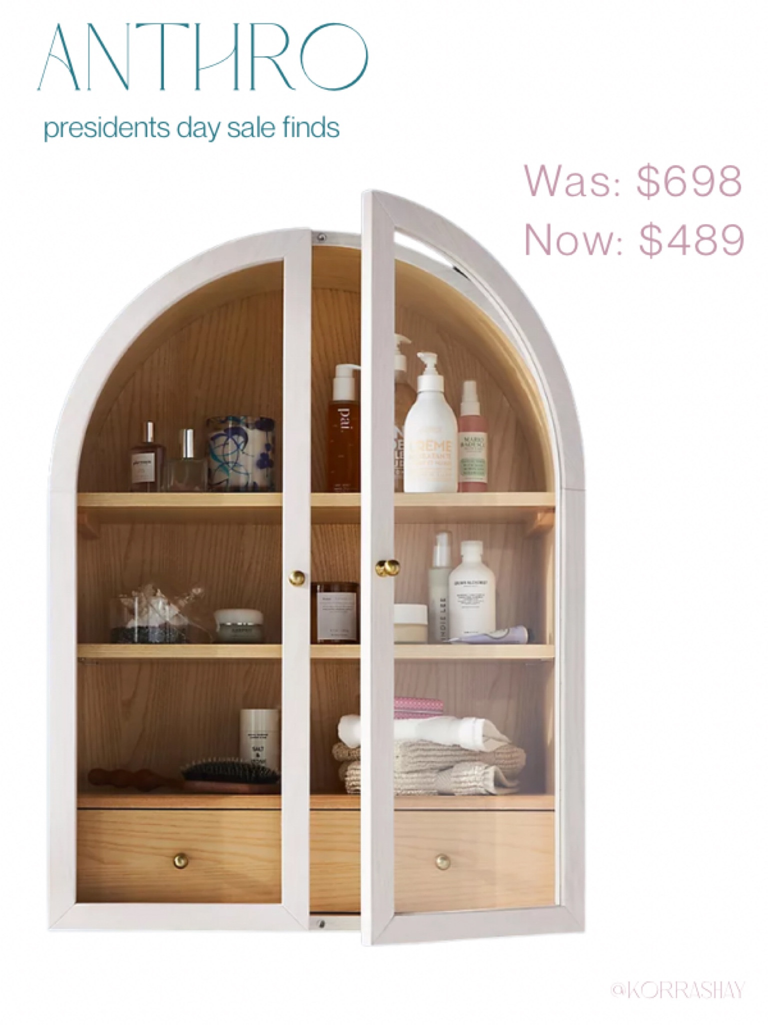 Anthropologie Presidents’ Day sale finds: arched white wall cabinet 🤍

#LTKhome #LTKFind #LTKSale