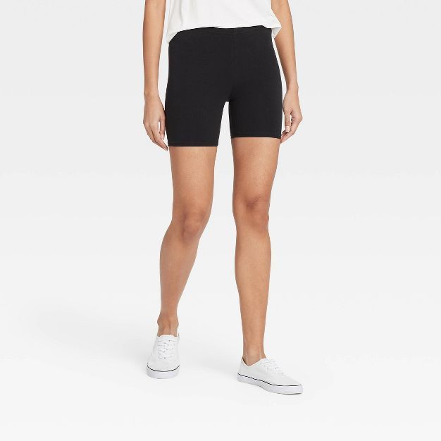 Women's Cotton 5" Inseam Bike Shorts - Xhilaration™ Black | Target