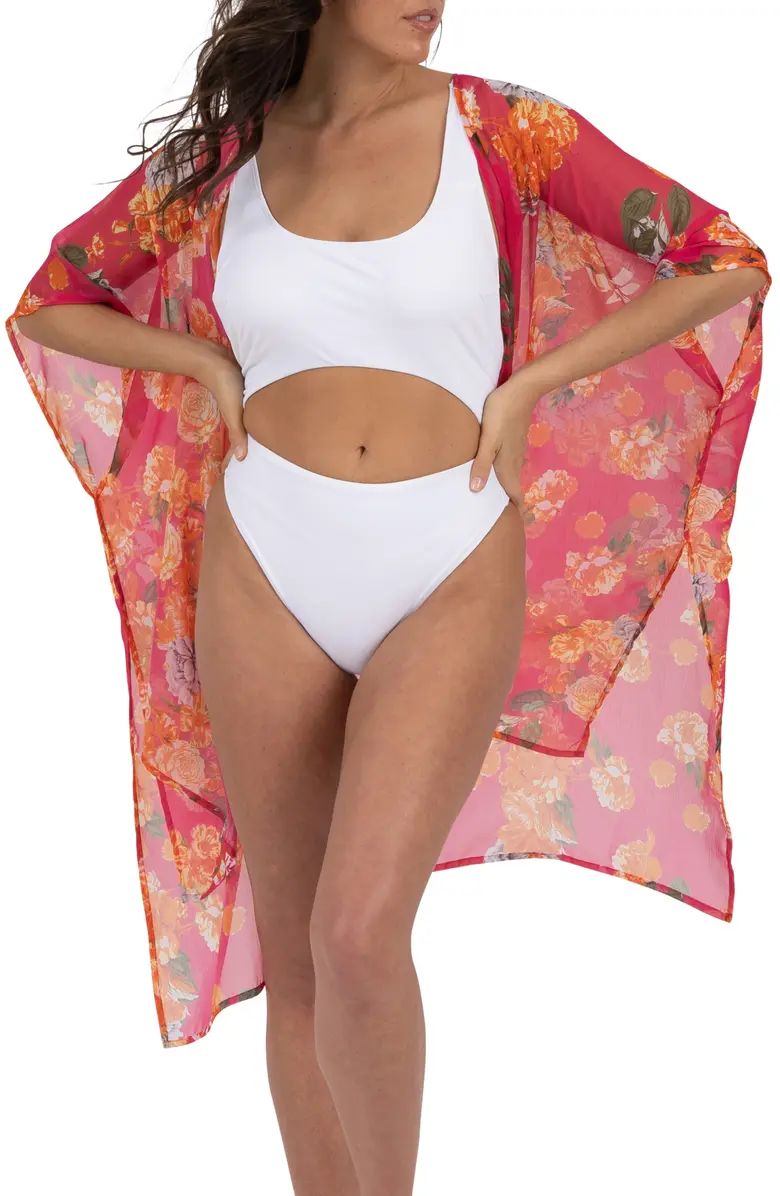 RACHEL RACHEL ROY Floral High/Low Cover-Up Kimono | Nordstromrack | Nordstrom Rack