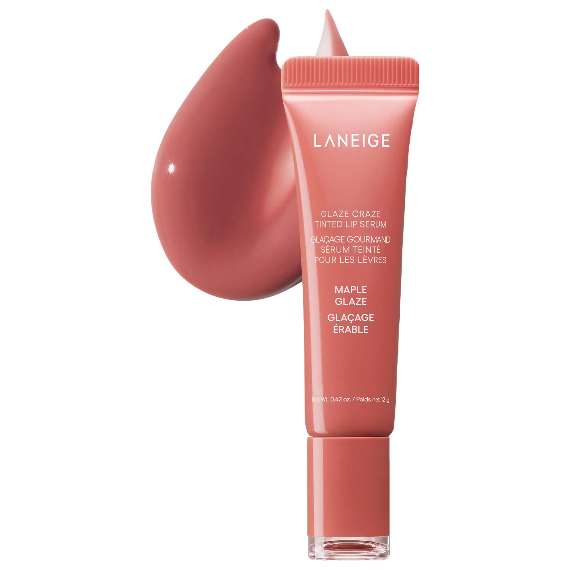 LANEIGE Glaze Craze Tinted Polypeptide Lip Serum Treatment Maple Glaze - Rosy Maple .42 oz/12 g | Sephora (CA)