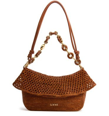 Ola Hobo medium bag in raffia and calfskin | 24S (APAC/EU)