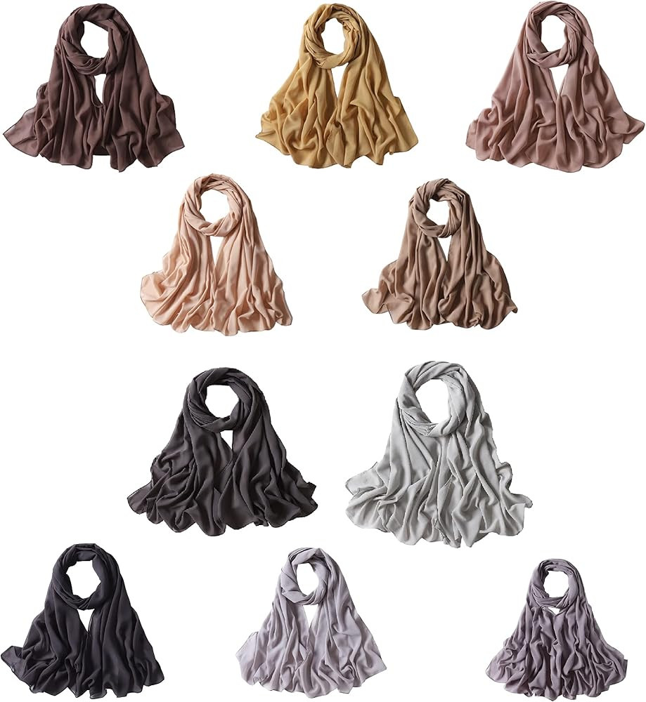 NOOR 5 pcs Hijab Scarfs for Women - Premium Quality Chiffon Hijab, Soft and Lightweight. Hijab Gi... | Amazon (US)
