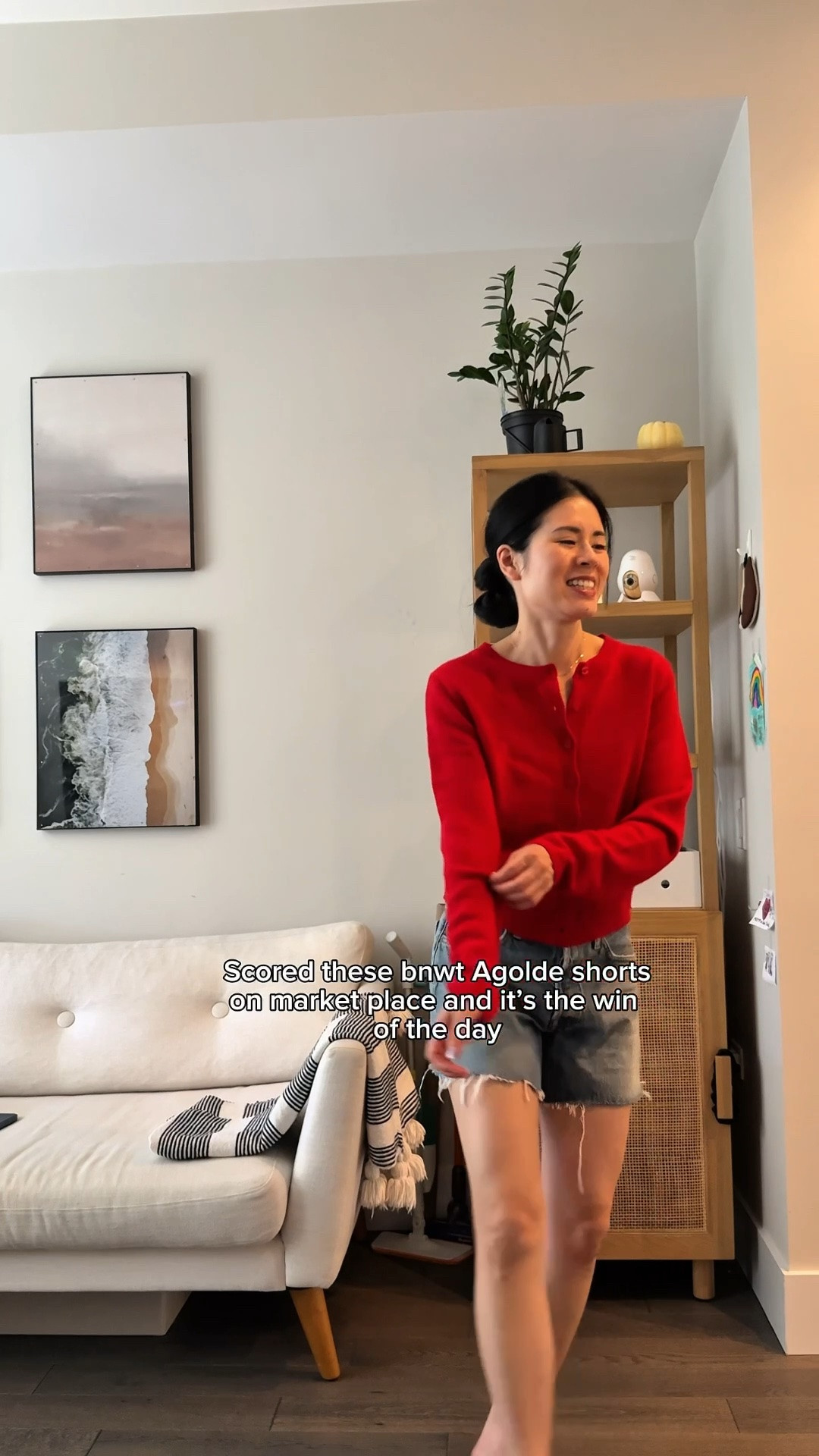 Agolde Parker long shorts: these run smaller than Parker shorts. I’d size up 2 sizes for that loose casual vibe. 
Reformation sweater.

#LTKcanada #LTKsummer #LTKjeans