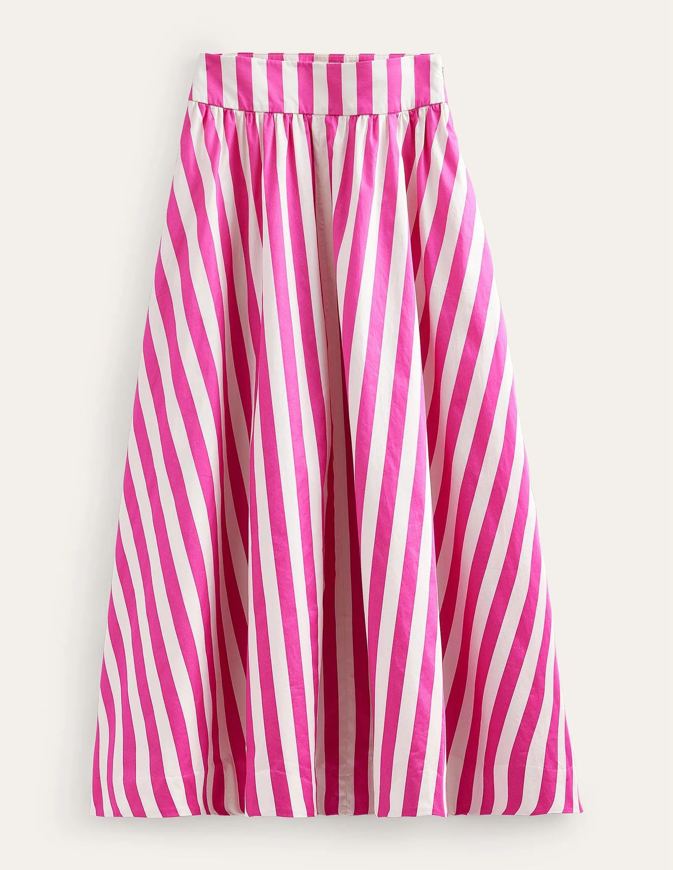 Full Printed Maxi Skirt - Pink Stripe | Boden (US)