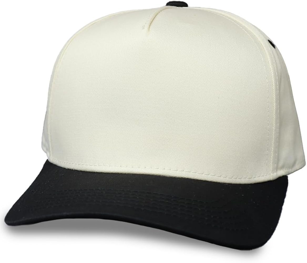 Two-Tone Blank Snapback Hat - Classic Blank Trucker Hat for Men & Women - Minimalist Baseball Cap | Amazon (US)