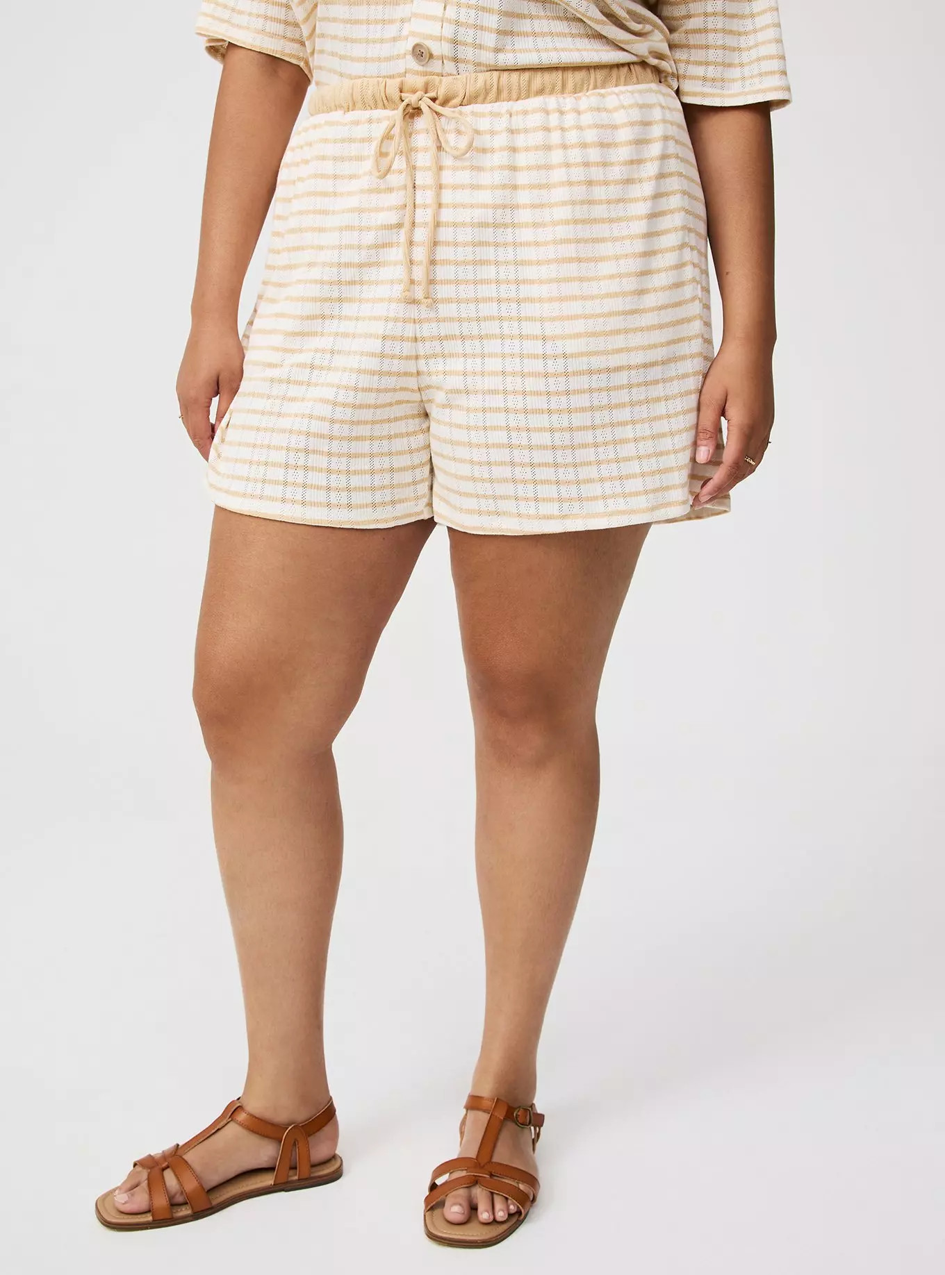 High-Rise Drawstring Knit Short | Torrid (US & Canada)