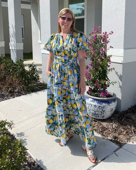 Orange print maxi dress from Anthropologie. The somerset dress is perfect for spring and summer! 