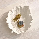Better Homes & Gardens Cream Figural Leaf Stoneware 12" x 10" Serving Platter | Walmart (US)