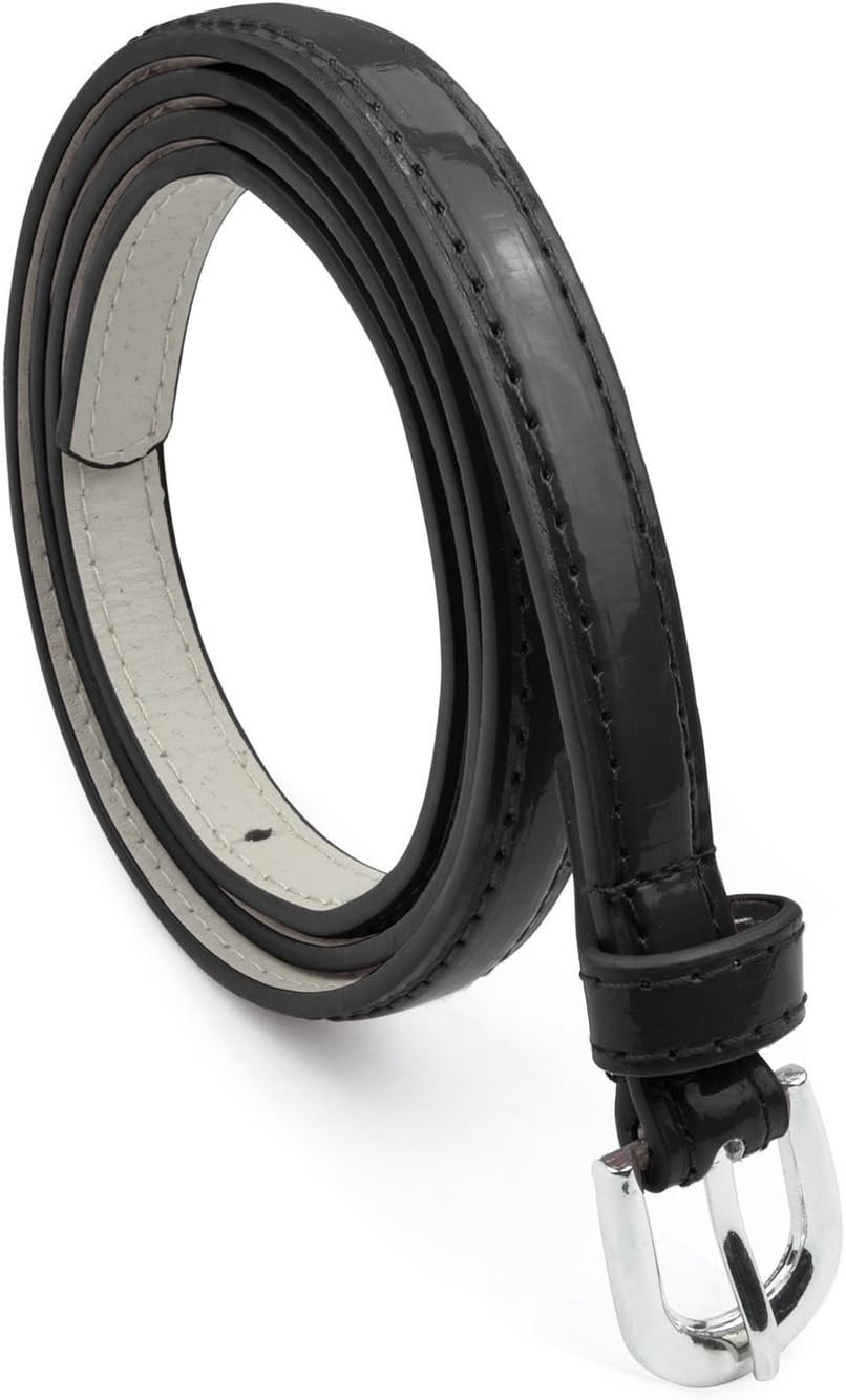 Women Belt Polished Buckle Dress Belt For Women, Skinny Belts For Women | Amazon (US)