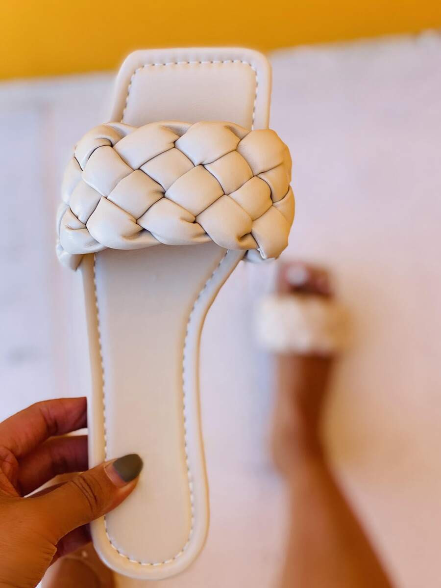 Minimalist Braided Design Slide Sandals | SHEIN