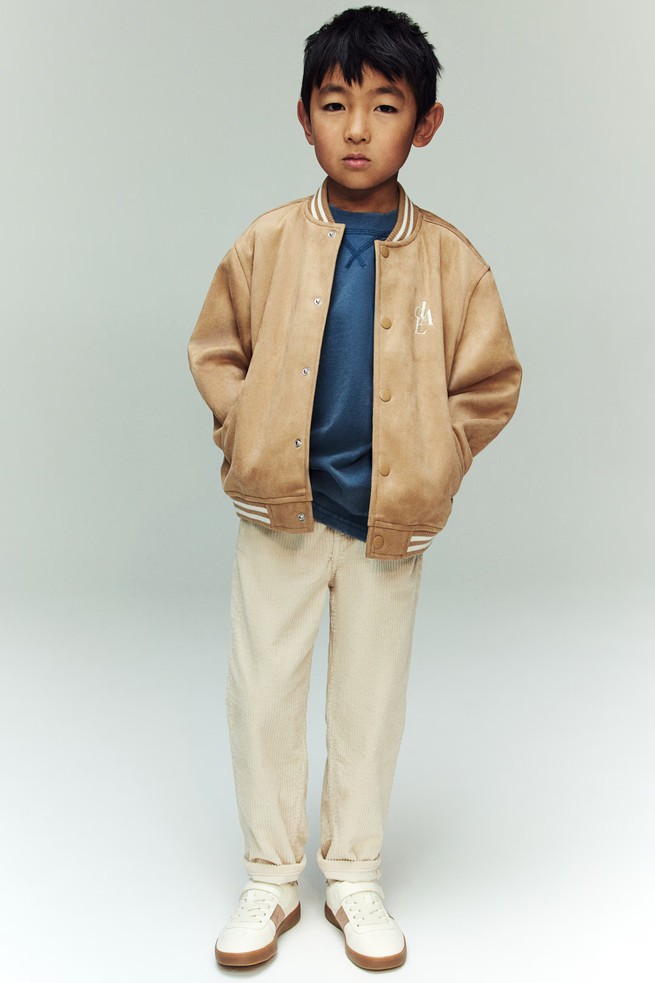 Baseball Jacket - Beige/Athlétisme Lyon - Kids | H&M US | H&M (US + CA)