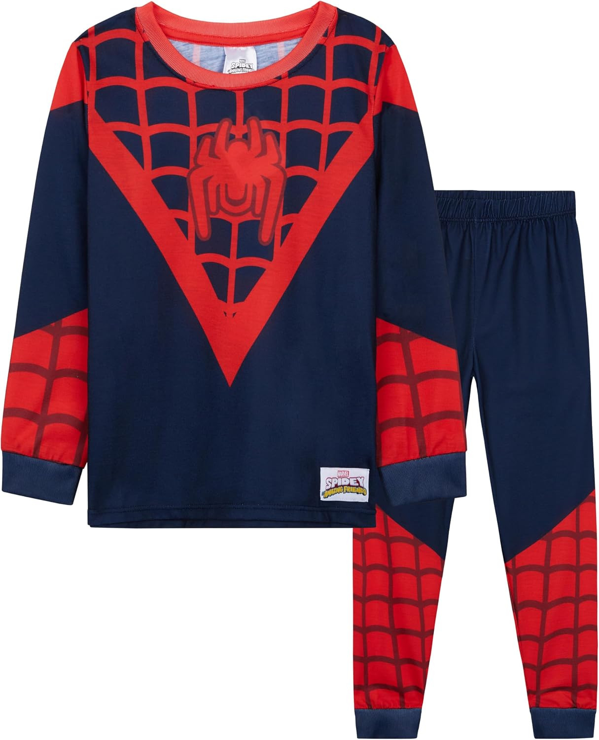 Get Trend Ghost Spider & Spidey 2 Pc Pajama Set for Boys Girls 3–8 Years, T Shirt PJ Pants Lounge Set Gifts for Boys | Amazon (US)
