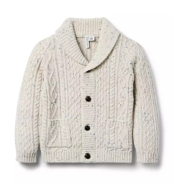 Cable Knit Shawl Collar Cardigan | Janie and Jack