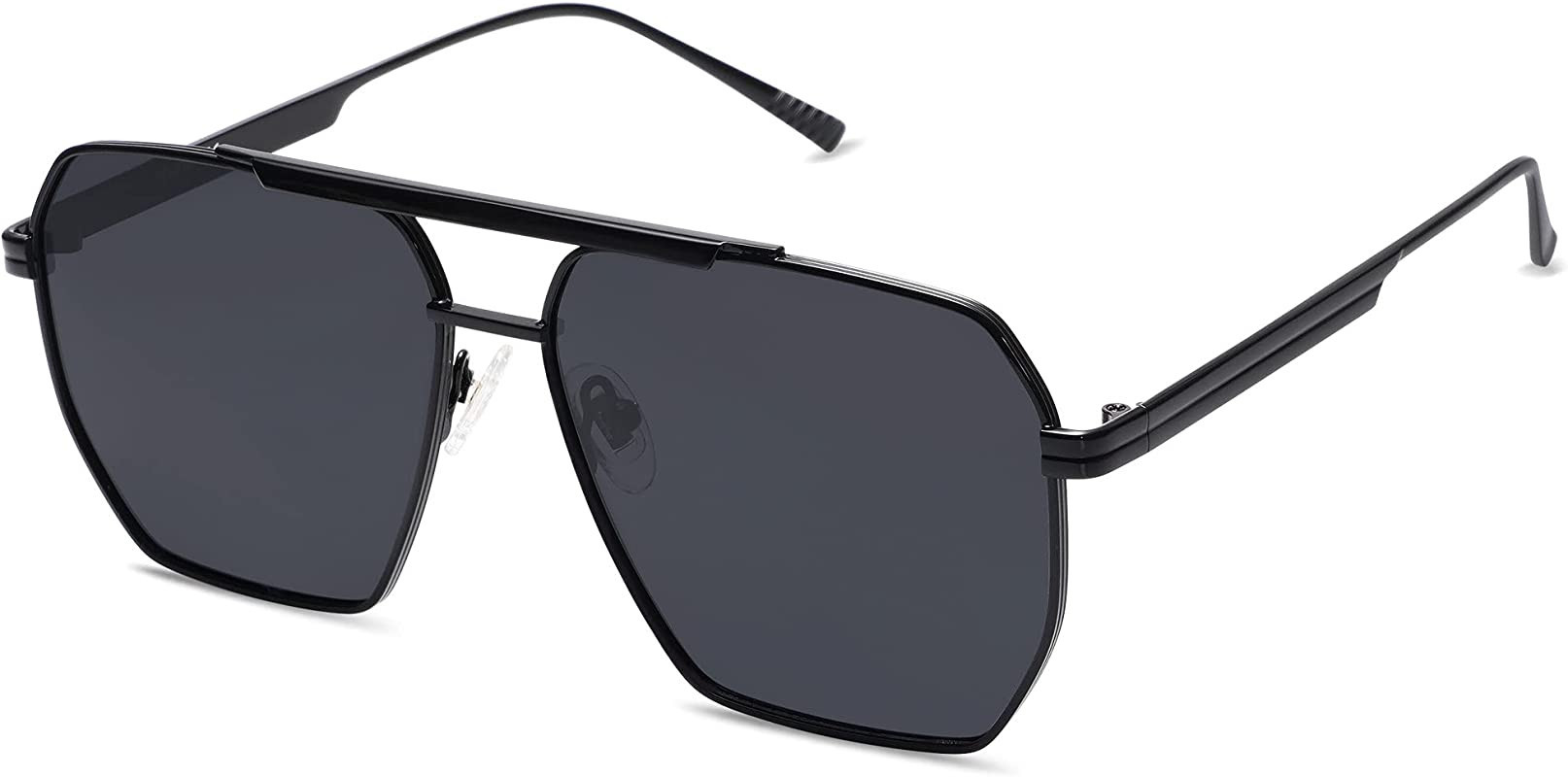 SOJOS Retro Oversized Square Polarized Sunglasses for Women and Men | Amazon (US)