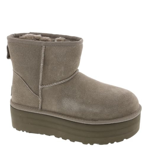 UGG Women's Classic Mini Platform Boot, Smoke Plume, 12 | Amazon (US)