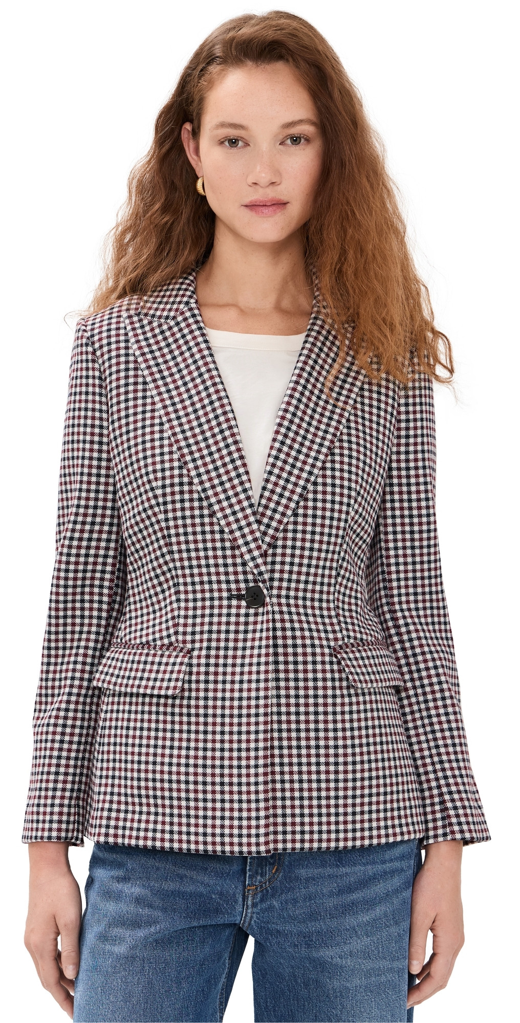 Madewell Slim Fitted Long Blazer Aroma Plaid 10 | Shopbop