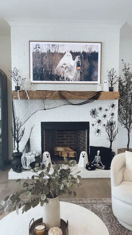 Halloween fireplace and mantle decor 

#LTKunder50 #LTKSeasonal #LTKhome