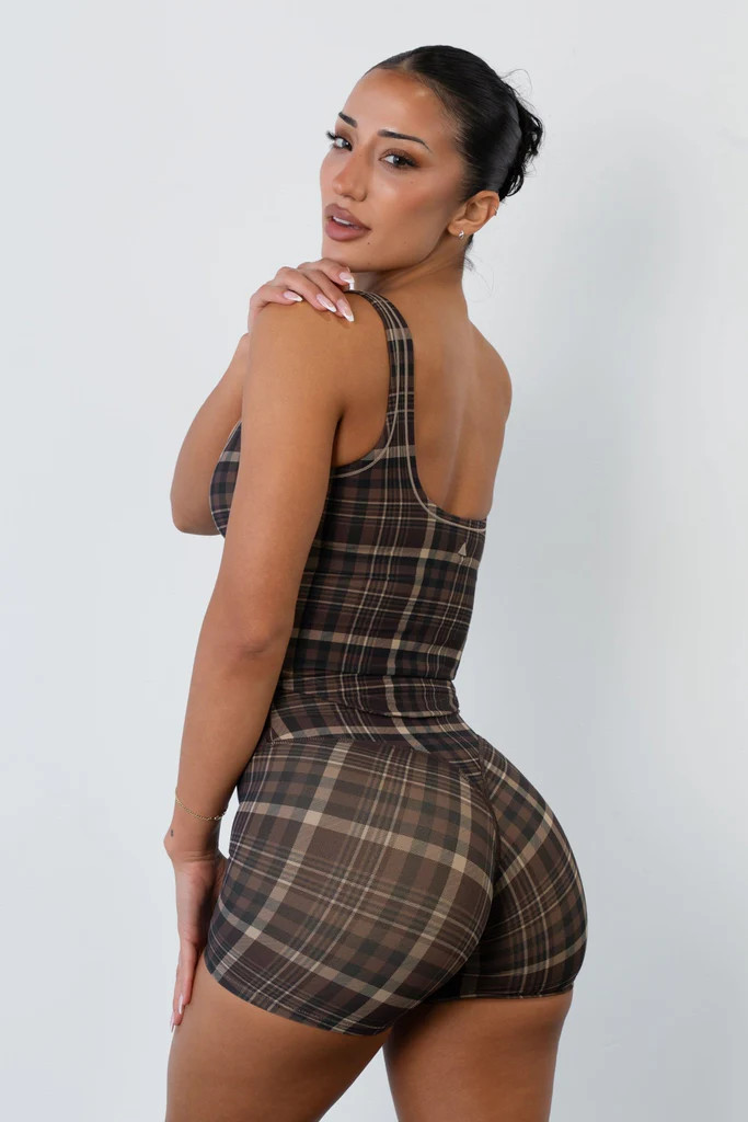 Cloud II™ Volley Short - Espresso Plaid | Vitality