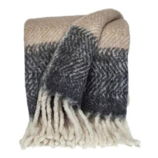 HomeRoots Charlie Brown Solid Acrylic Throw Blanket 2000402959 - The Home Depot | The Home Depot