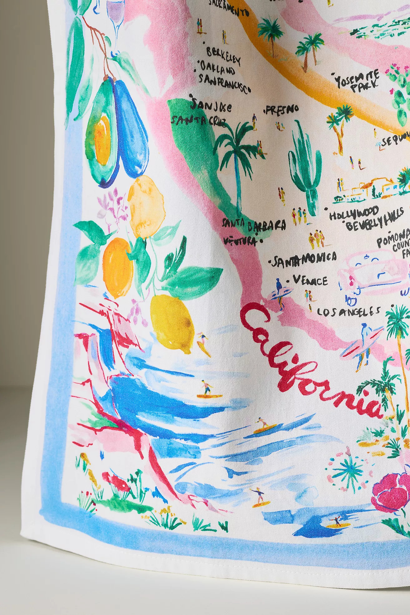 Coastal Summer California Dish Towel | Anthropologie (US)