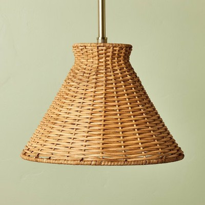Brass with Rattan Shade Pendant Light - Hearth & Hand with Magnolia | eBay US