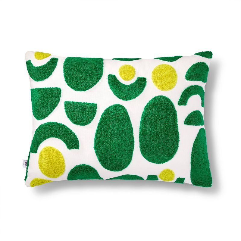 14"x20" Avocado and Striped Lumbar Decorative Pillow Green - Tabitha Brown for Target | Target