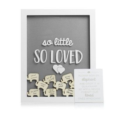 Pearhead Little Wishes Signature Guestbook Photo Frame - Gray/White | Target