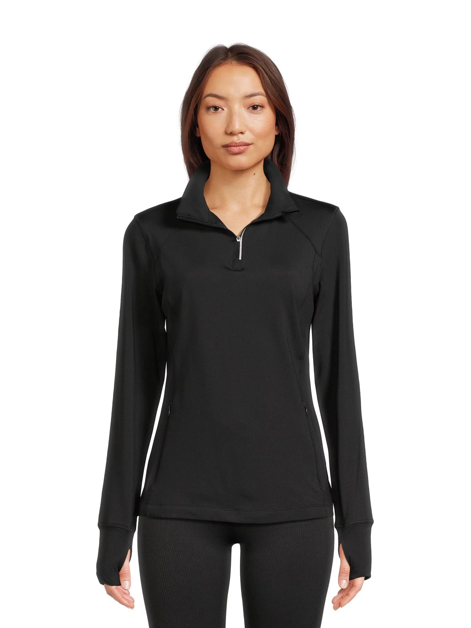 Avia Women’s Brushed Quarter-Zip Pullover with Pockets, Sizes XS-3X | Walmart (US)
