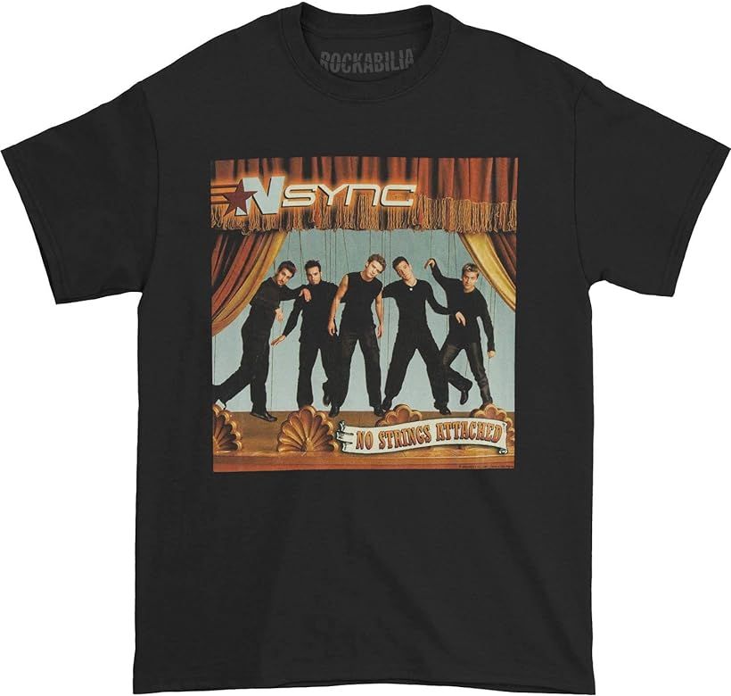 NSYNC No Strings Black Adult T-Shirt Tee | Amazon (US)