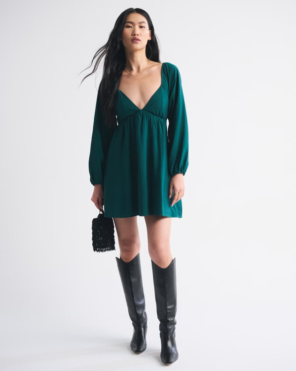 Women's Bra-Free Clasp-Back Flowy Mini Dress | Women's Dresses & Jumpsuits | Abercrombie.com | Abercrombie & Fitch (US)