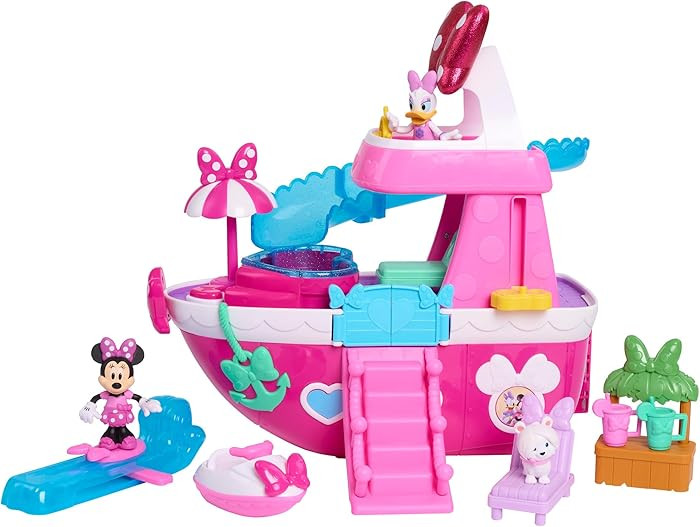 Disney Junior Minnie Mouse Bowdazzling Yacht 16-piece Playset by Just Play
        Lights and Sou... | Amazon (US)
