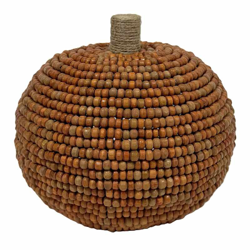 Orange Beaded Fabric Pumpkin, 7" | At Home