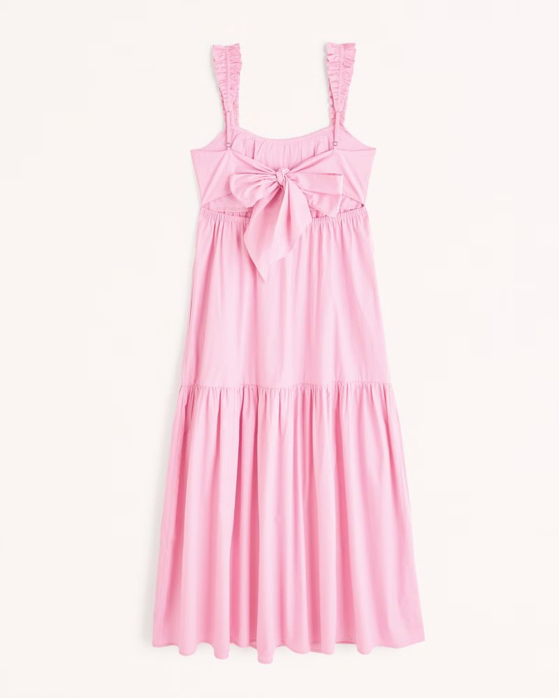 Bow Back Poplin Maxi Dress | Abercrombie & Fitch (US)